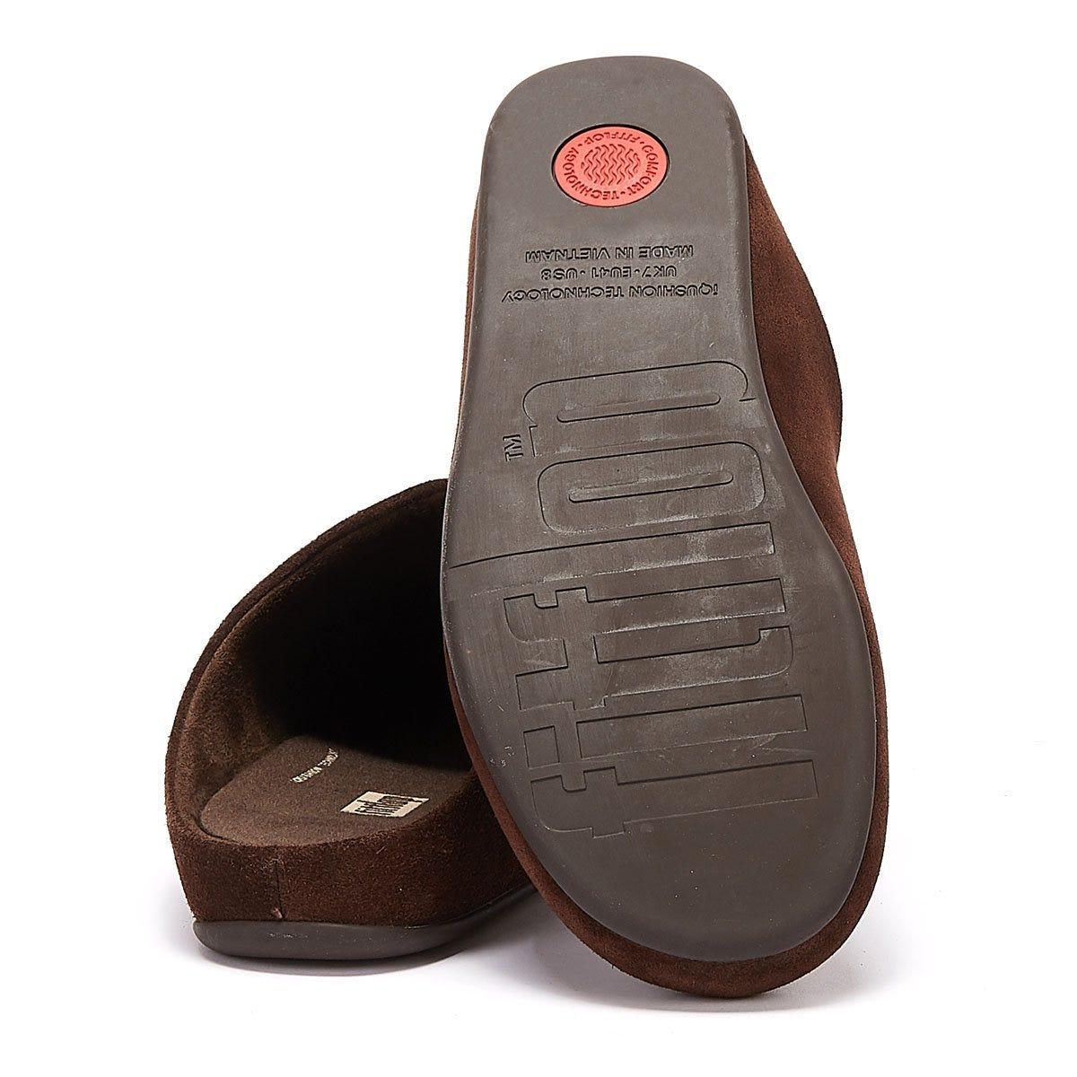 fitflop men's shove leather mule slippers