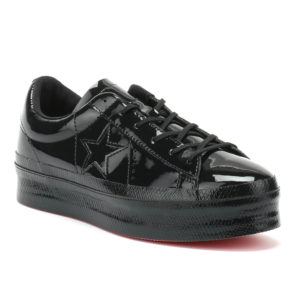 one star platform low top black