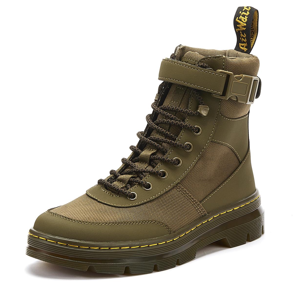 Dr. Martens Synthetic Dr. Martens Combs Tech Mens Olive Green Boots for ...