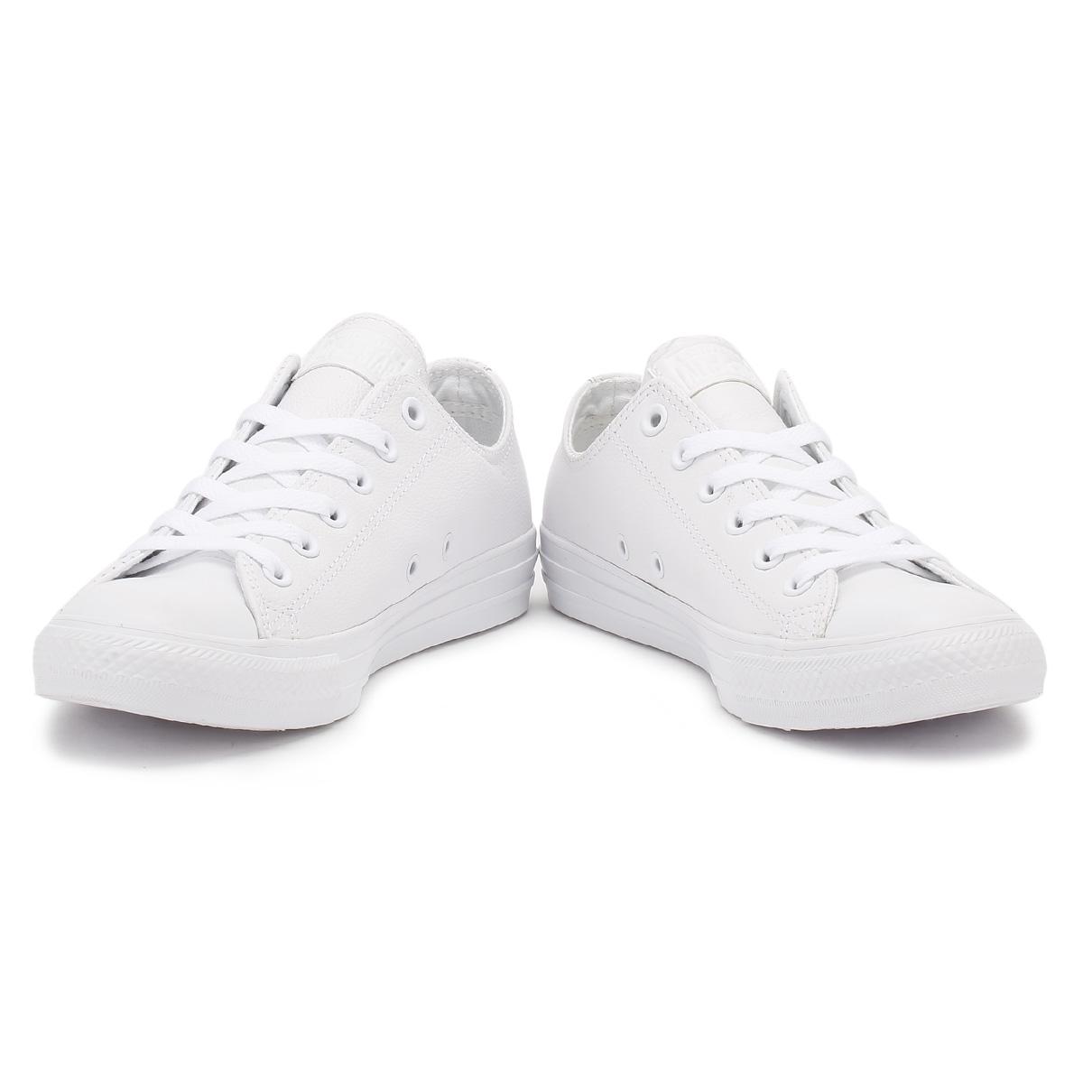 converse white all star ox low leather trainers