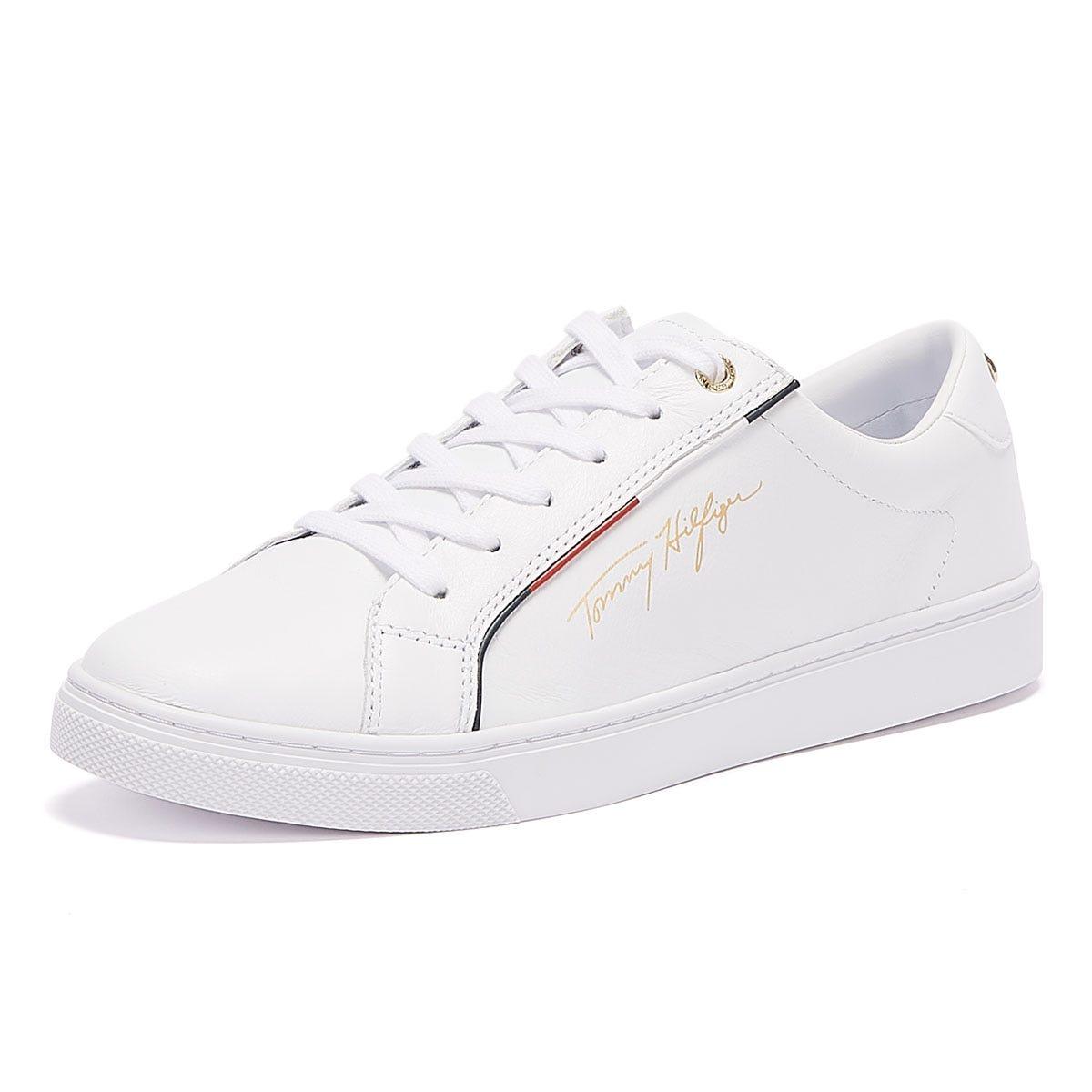 tommy hilfiger signature leather mix trainers