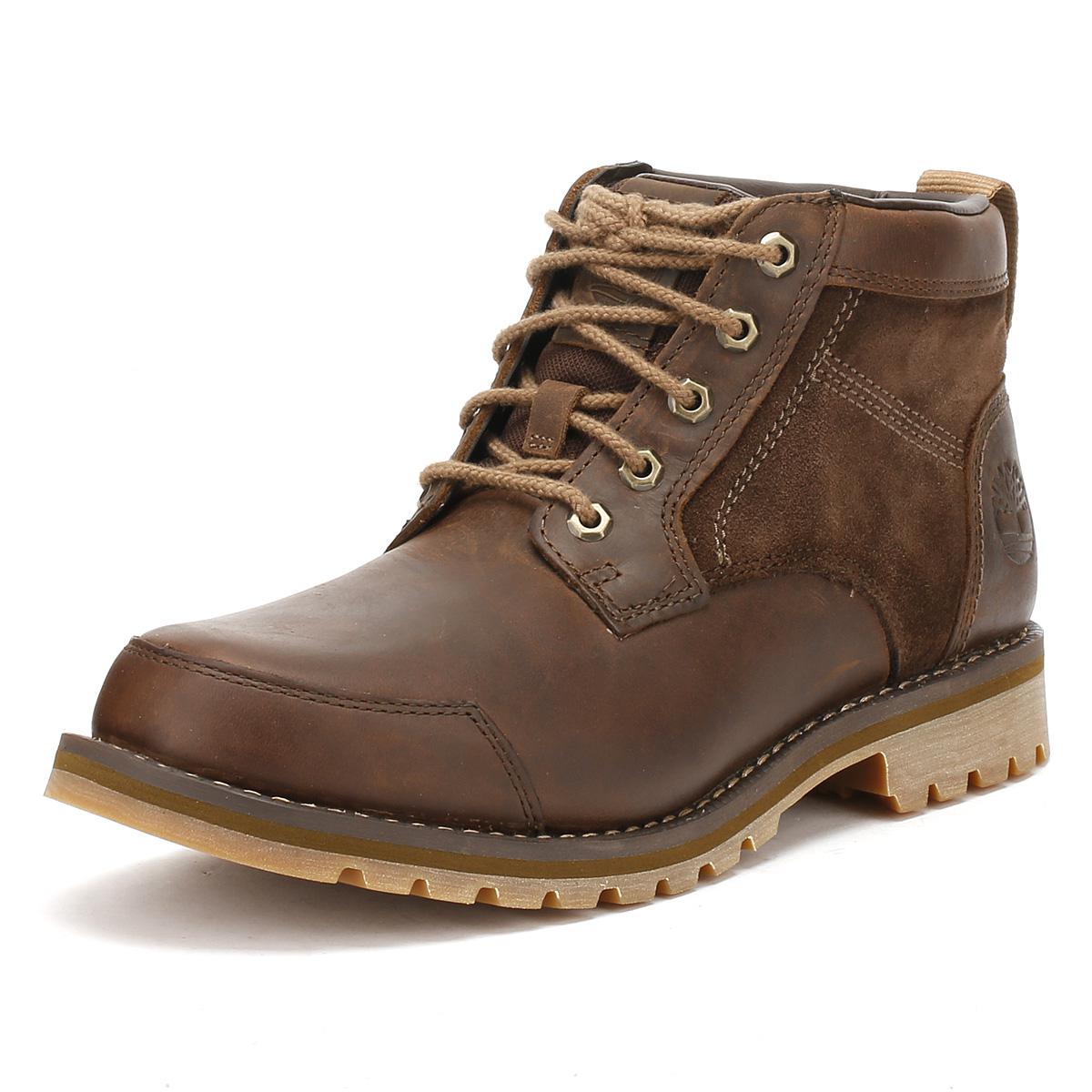 Timberland Leather Mens Gaucho Dark Brown Larchmont Chukka Boots for ...