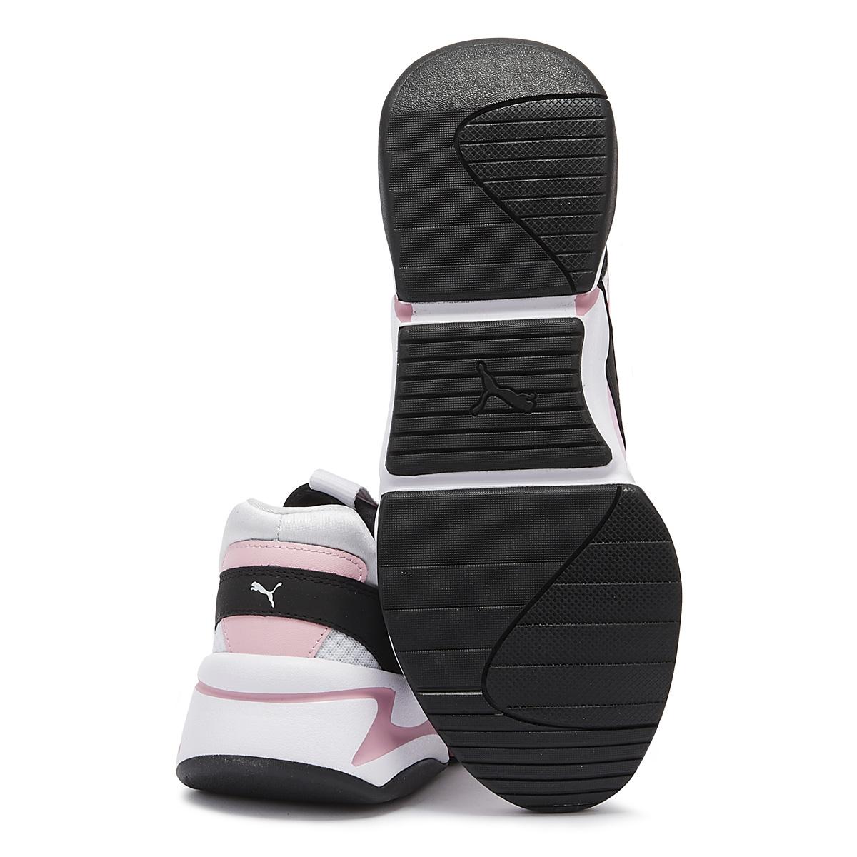 puma nova 90's block white and pink trainers