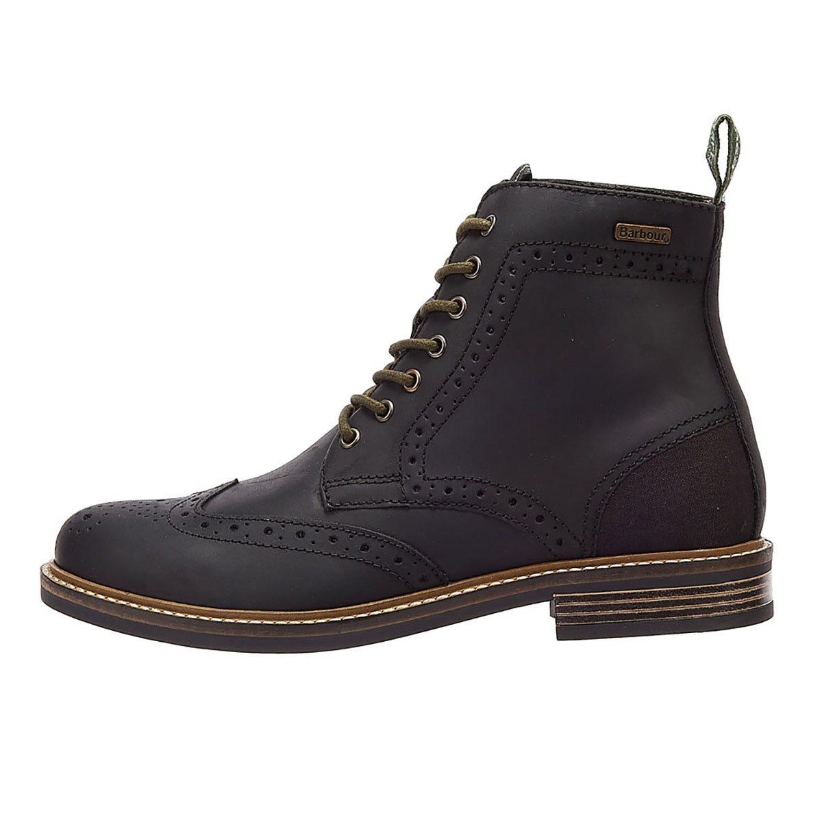 barbour mens black belsay brogue boots