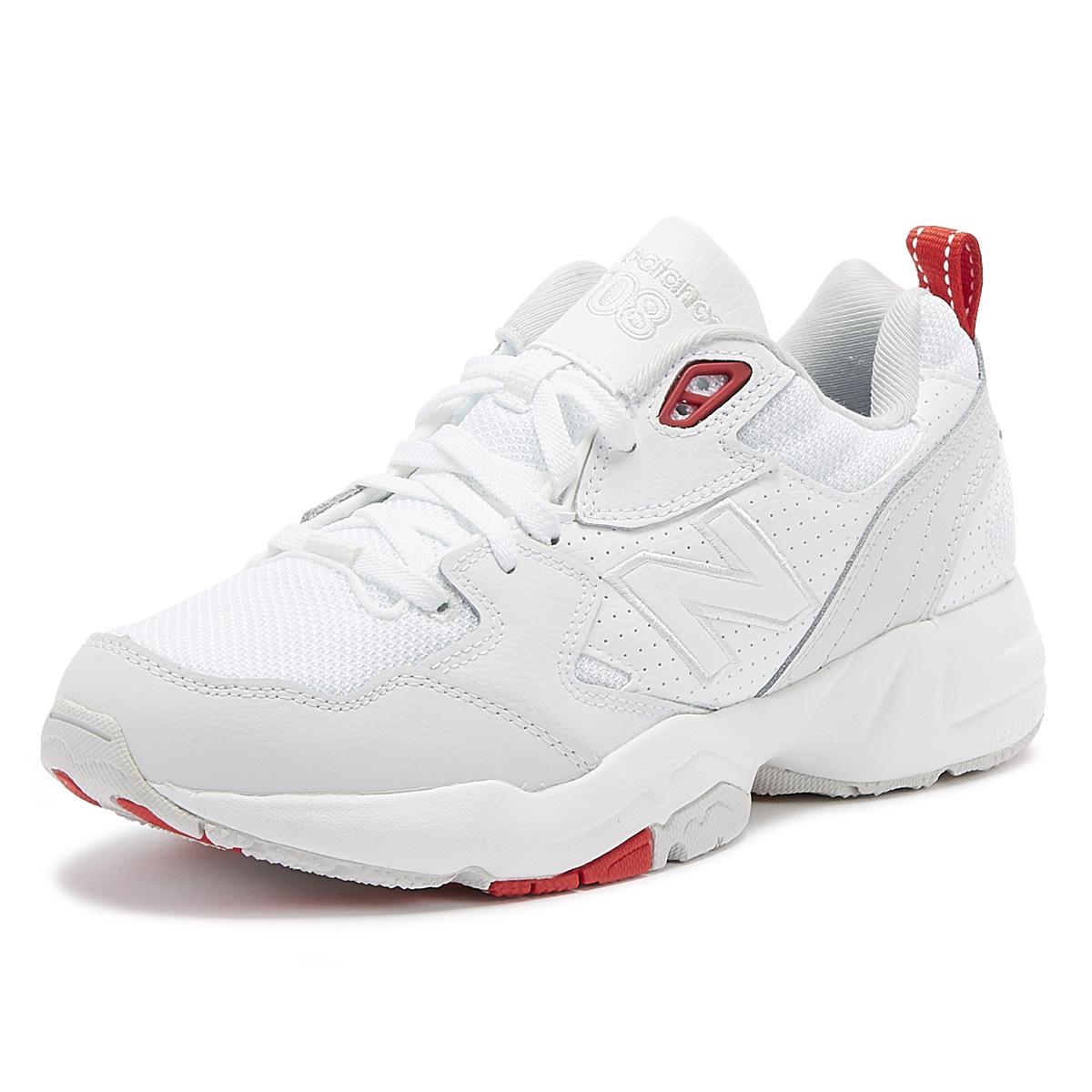 New Balance Leather 708 S White/grey/red Trainers - Lyst