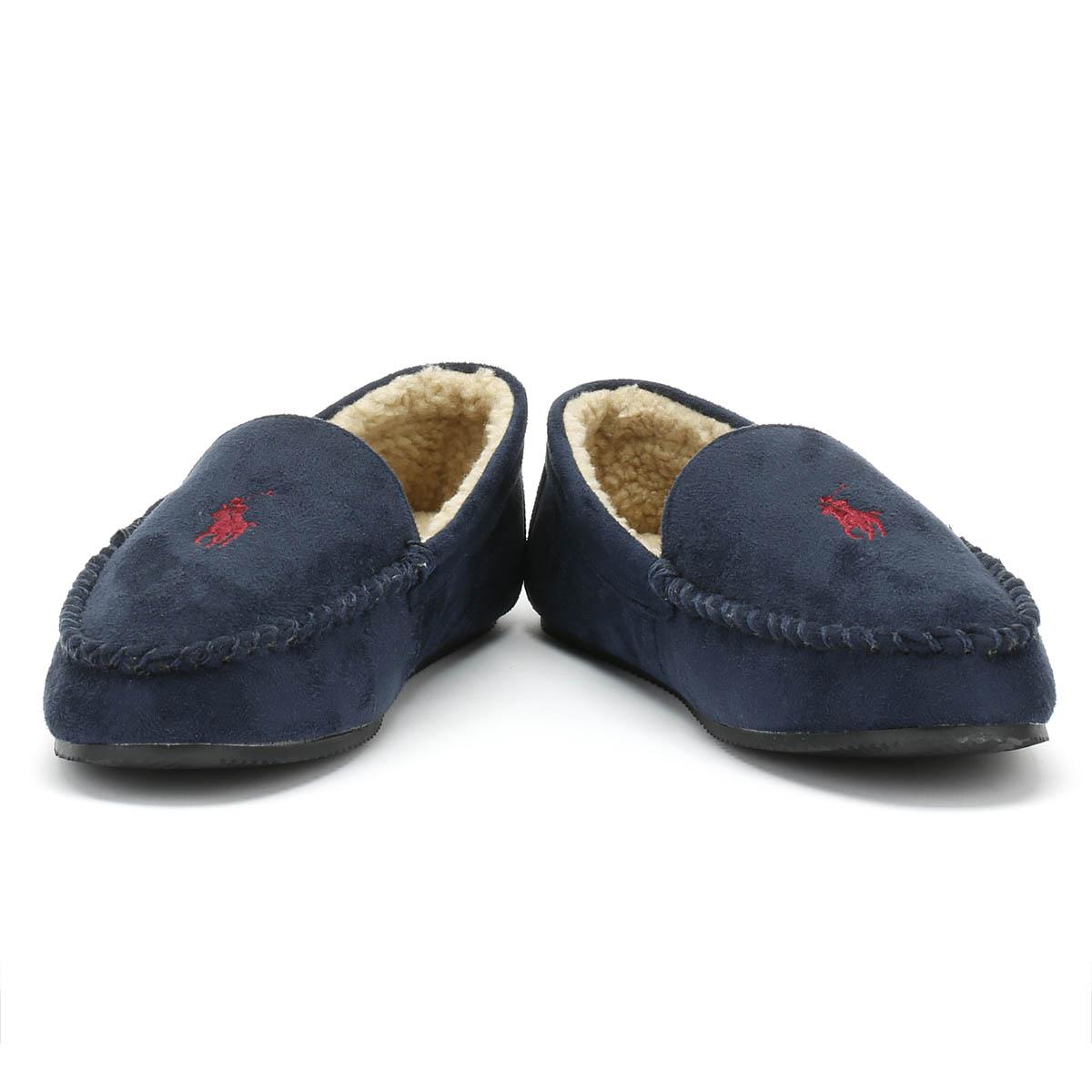 Ralph Lauren Mens Navy Dezi Iv Moccasin Slippers in Blue for Men - Lyst