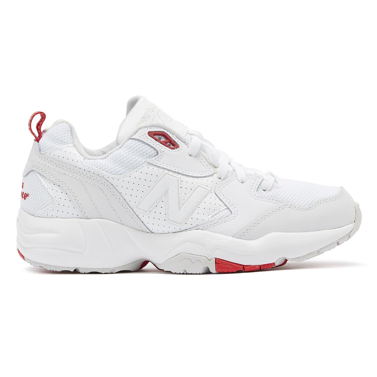 New Balance Leather 708 S White/grey/red Trainers - Lyst