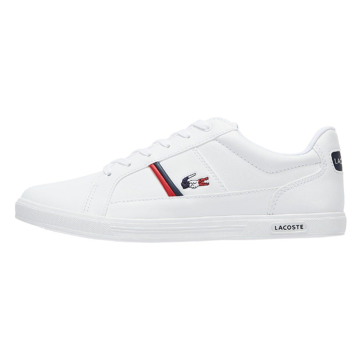 Lacoste Leather Europa Tri 1 Trainers in White Men - Lyst