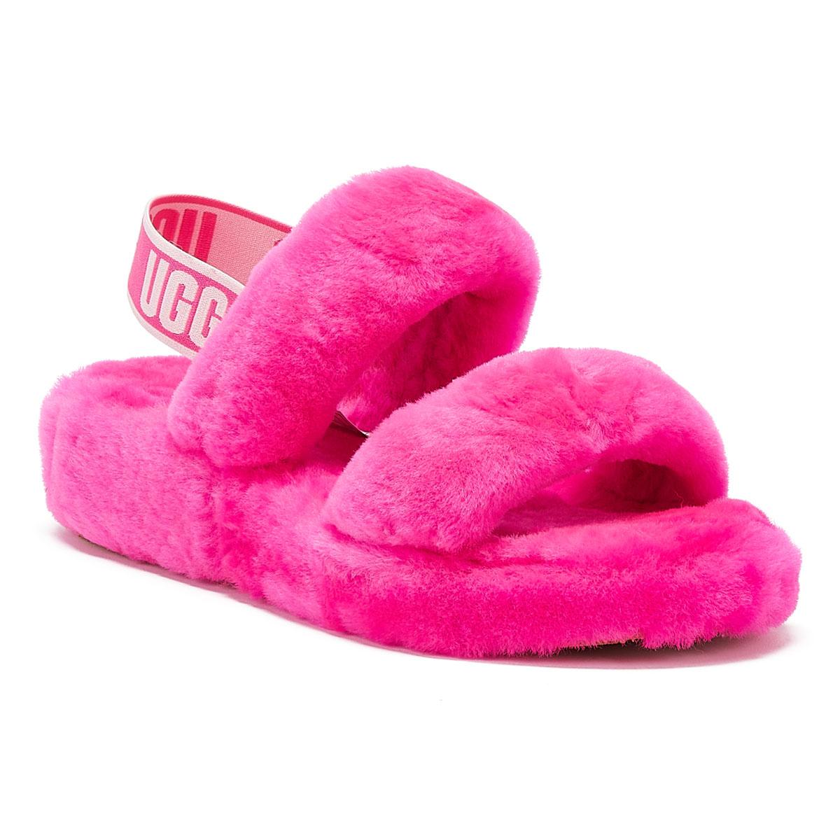 UGG Rubber UGG Oh Yeah Womens Hot Pink Slippers - Lyst