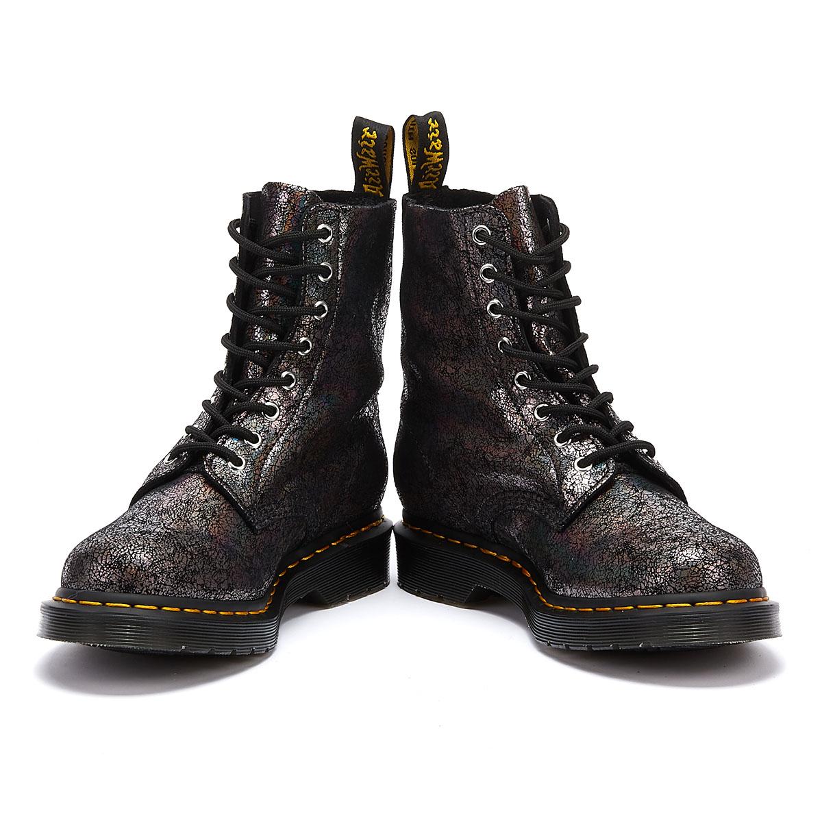 Dr. Martens Leather Dr. Martens 1460 Pascal Crackle Womens Gunmetal