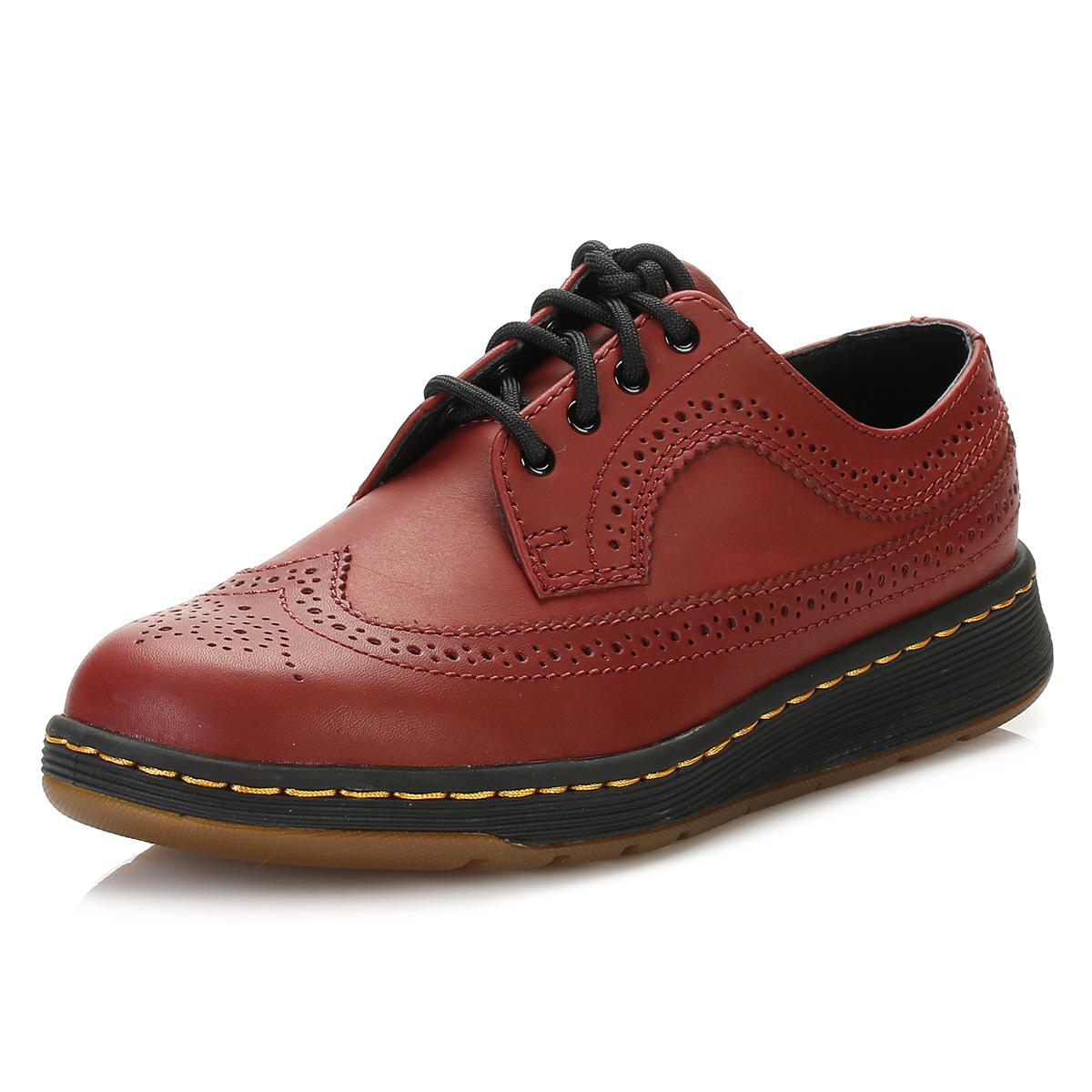 Dr. Martens Leather Dr. Martens Cherry Red Gabe Wingtip Brogue Shoes for Men Lyst