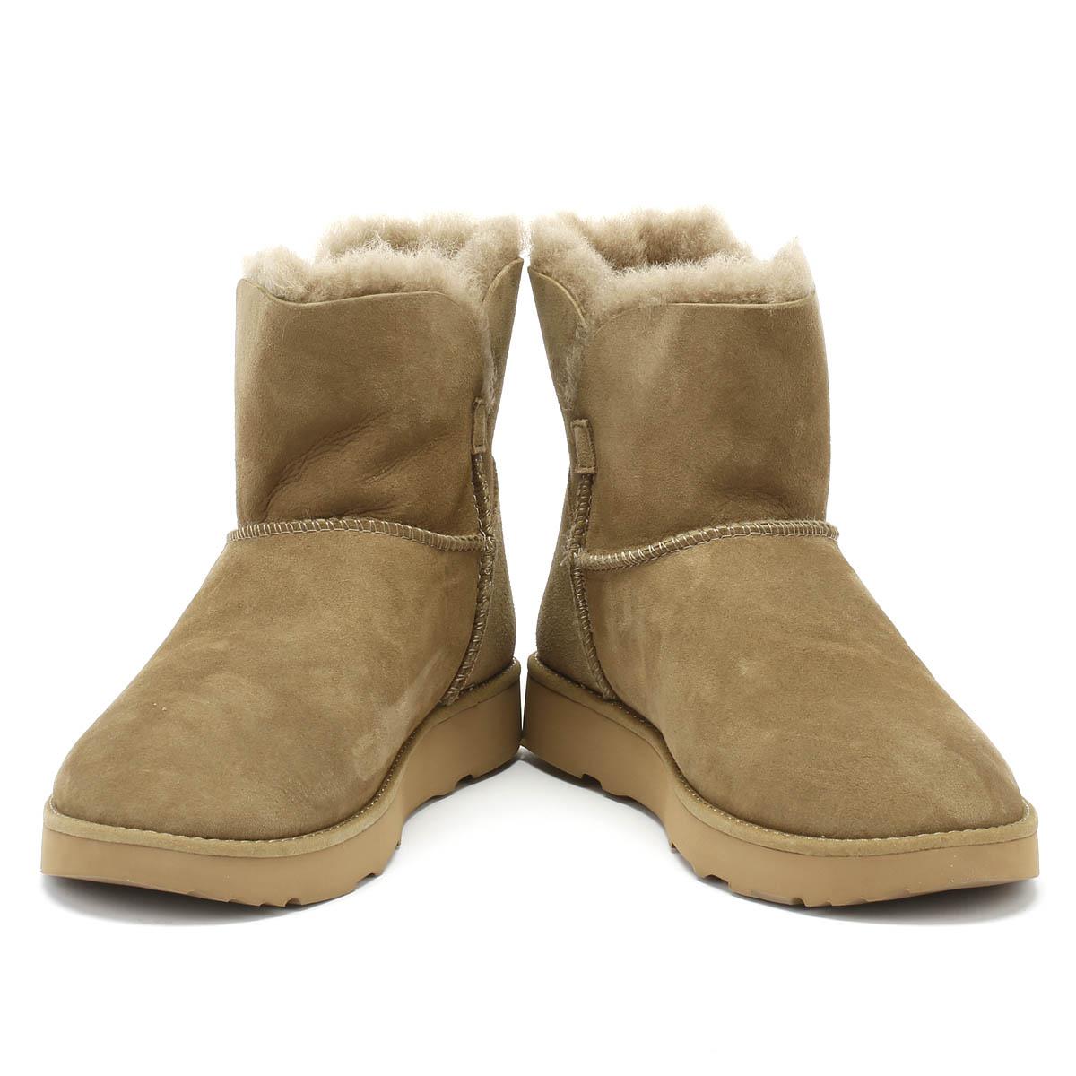 UGG Suede UGG Classic Cuff Mini Womens Brown Boots - Lyst