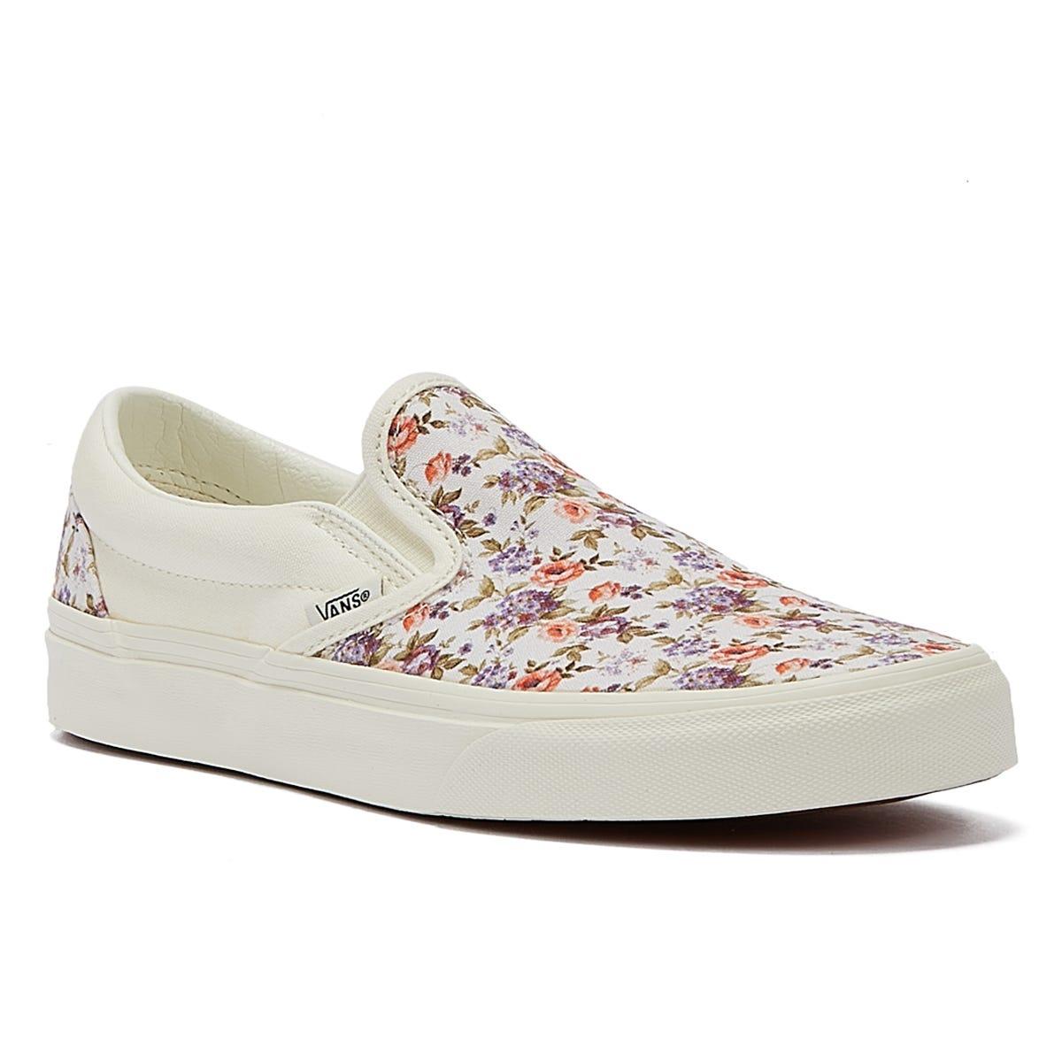 Vans Classic Vintage Blumen Slipper in Wei Lyst DE