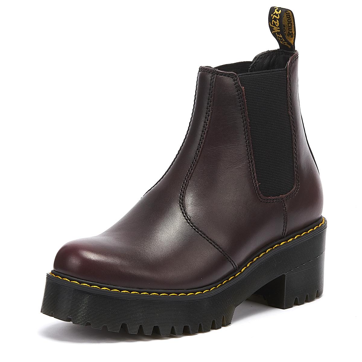 Dr. Martens Leather Dr. Martens Rometty Womens Burgundy Boots in Black - Lyst