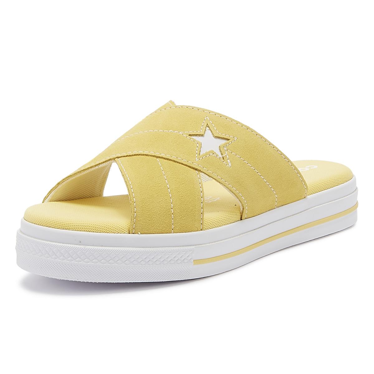 one star suede sandal slip