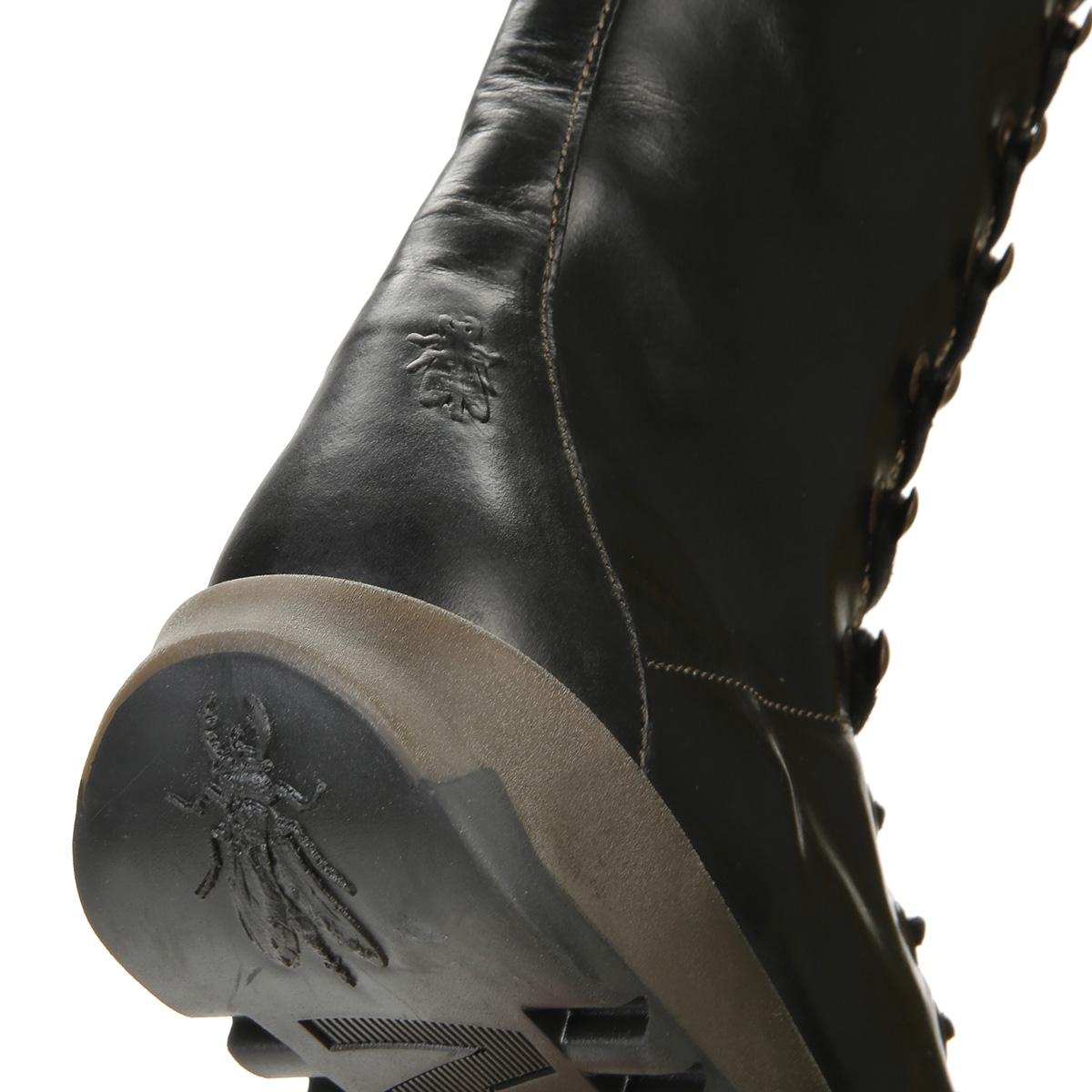 Womens Black Ster768fly Leather Boots