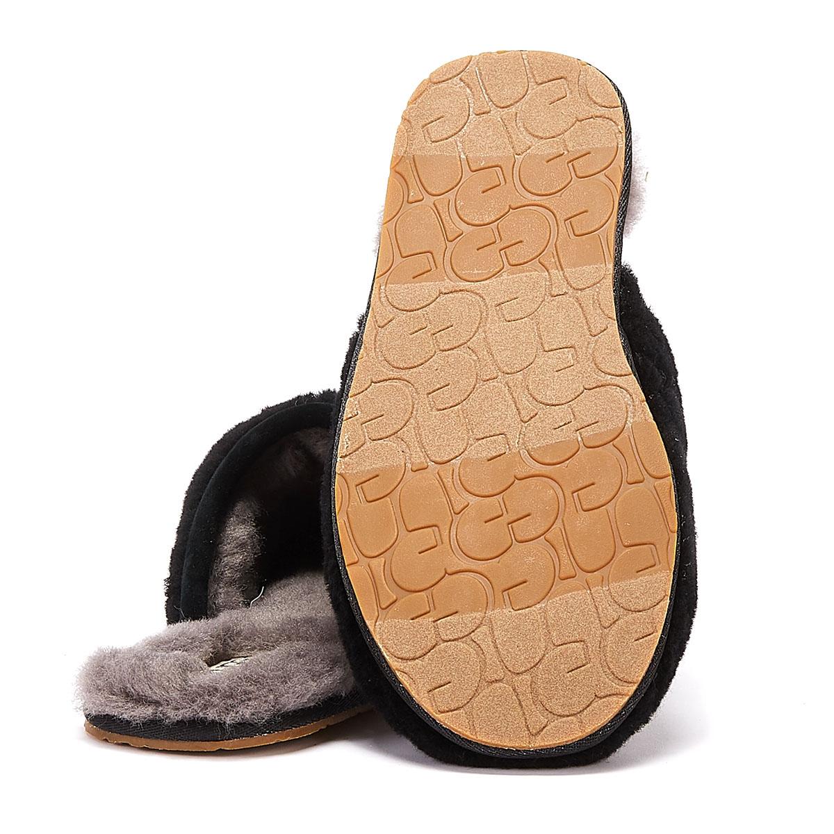 UGG Wool UGG Fluffette Womens Black Slippers Lyst