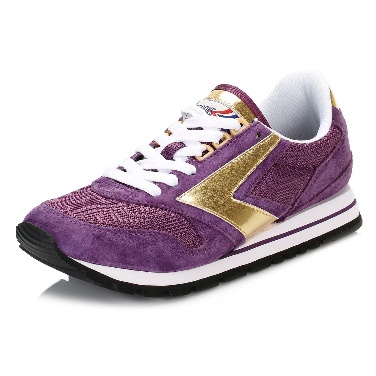 Brooks Suede Womens Deep Purple/gold Chariot Trainers Lyst