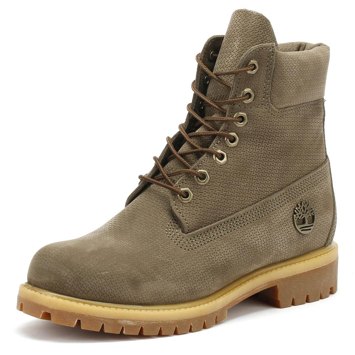 timberland mens roll top premium boots canteen