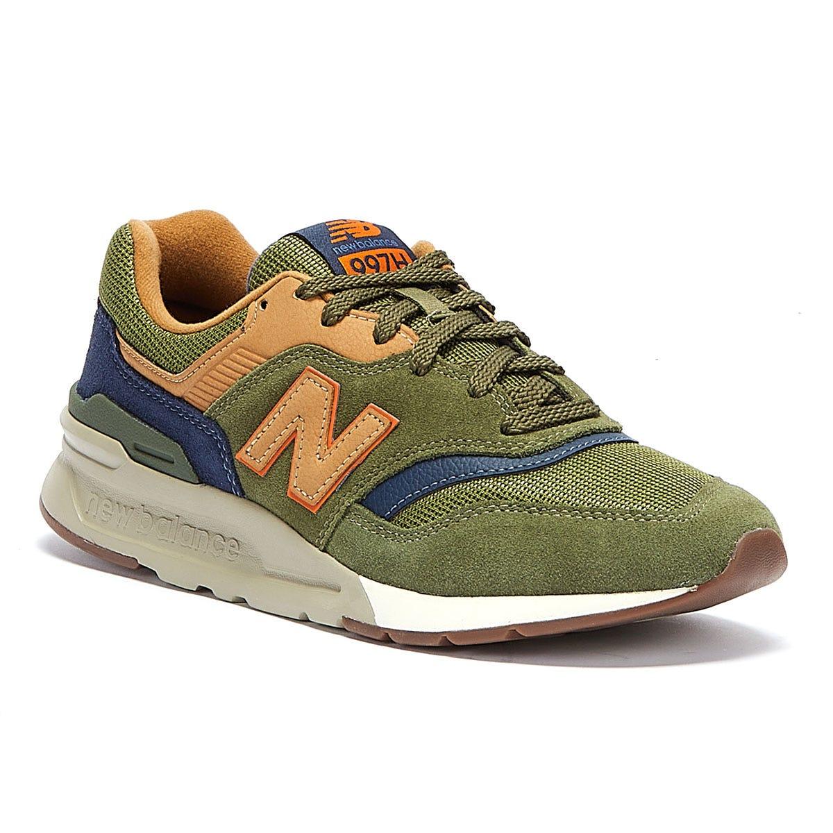 new balance white & green 997h sneakers