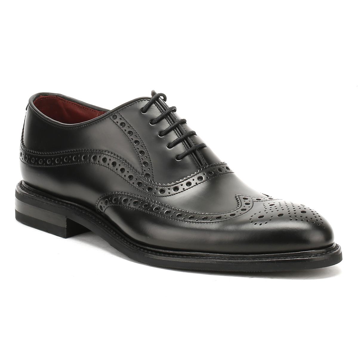 Loake Mens Matt Black Leather Demon Brogue Shoes for Men - Lyst