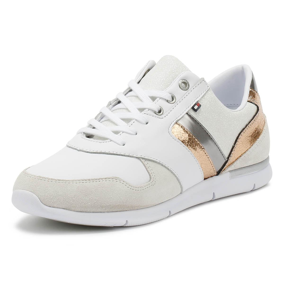 tommy hilfiger rose gold trainers