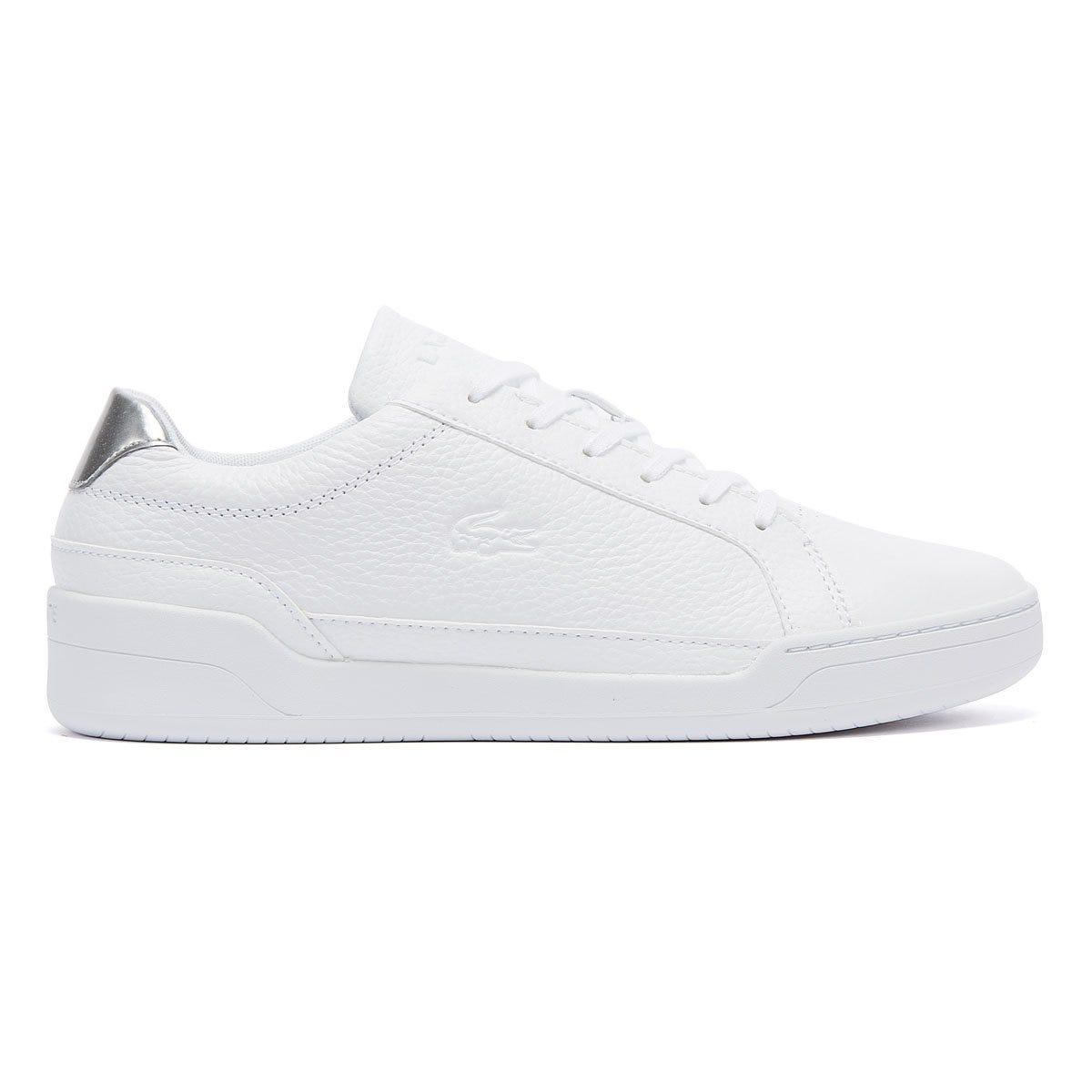 Lacoste Leather Challenge 120 4 Womens White / Silver Trainers - Lyst