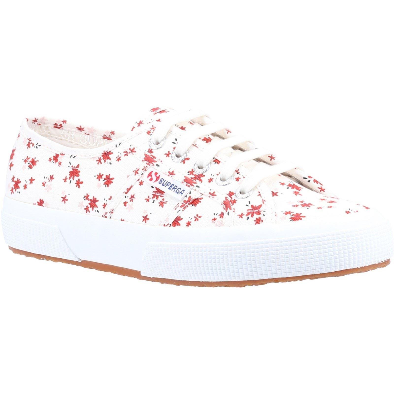 Superga 2750 Print 100 Cotton Women s red Trainers in White Lyst UK