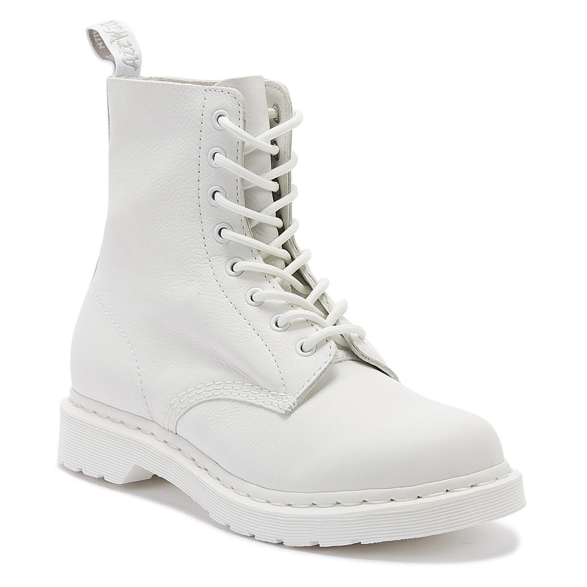 Dr. Martens Leather Dr. Martens 1460 Pascal Virginia Womens White Mono