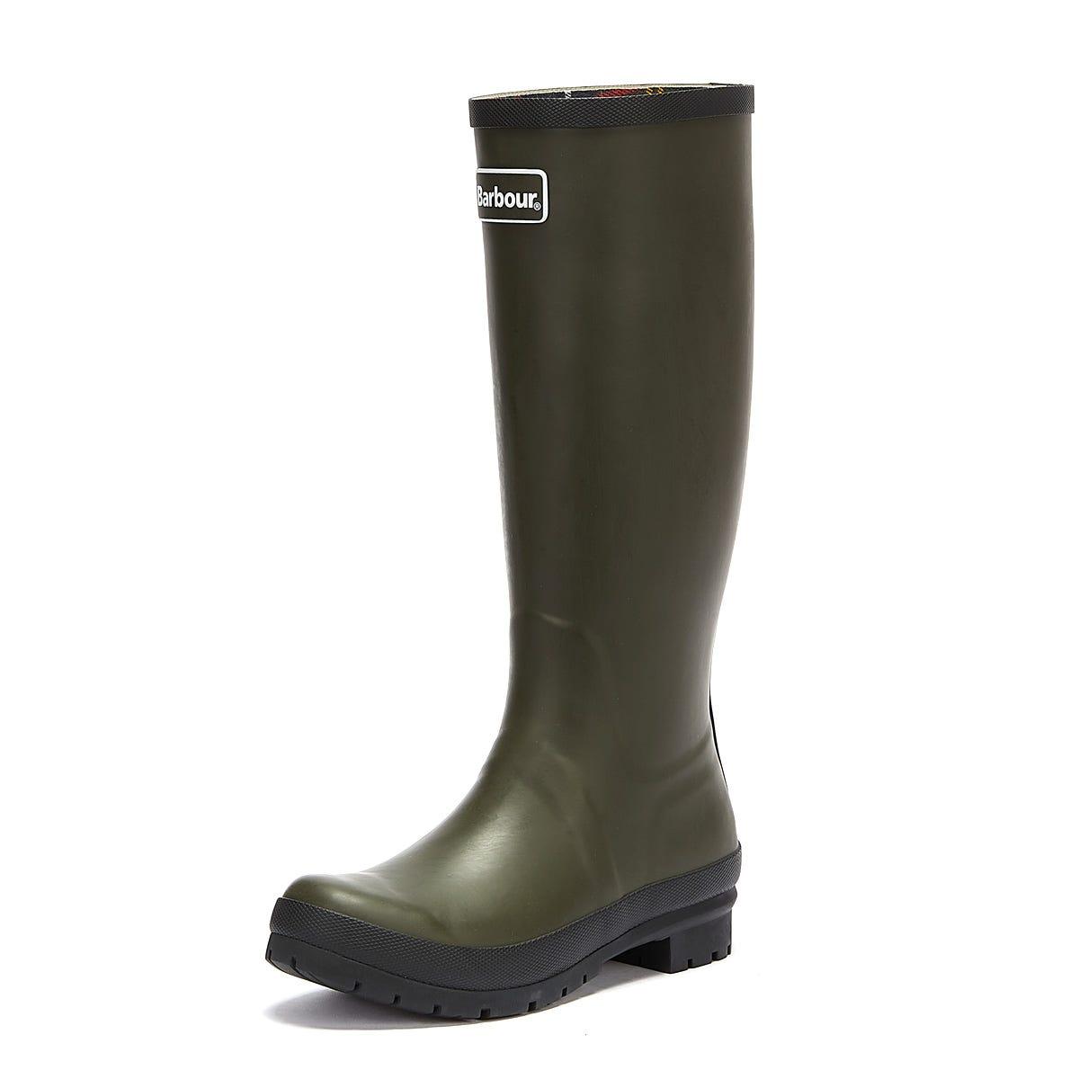 barbour abbey wellington boots olive