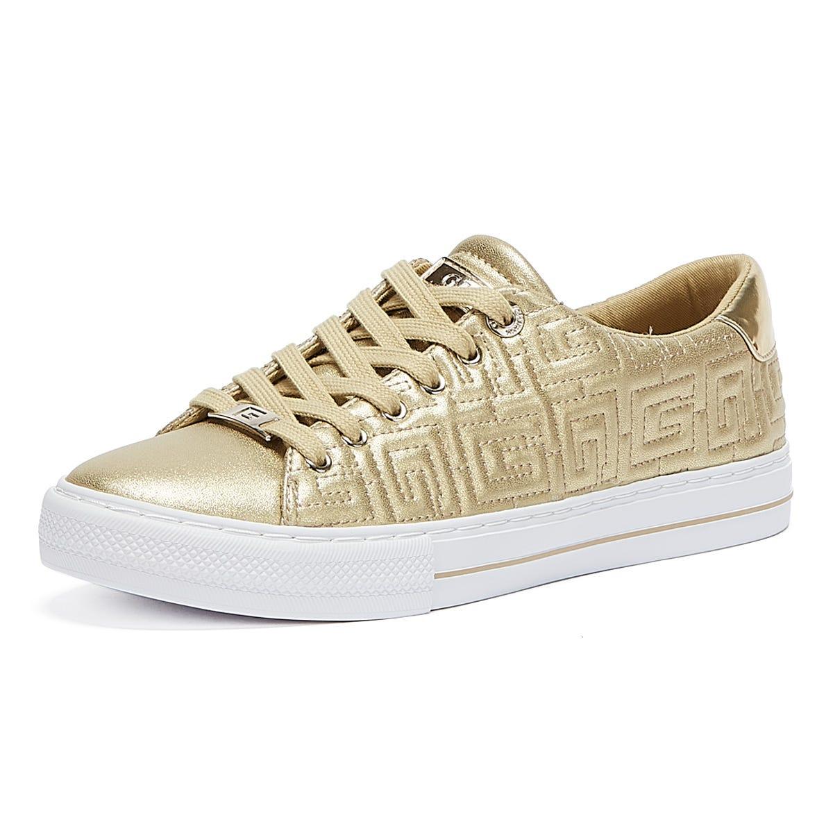 Guess Enn Trainers in Gold (Metallic) - Lyst