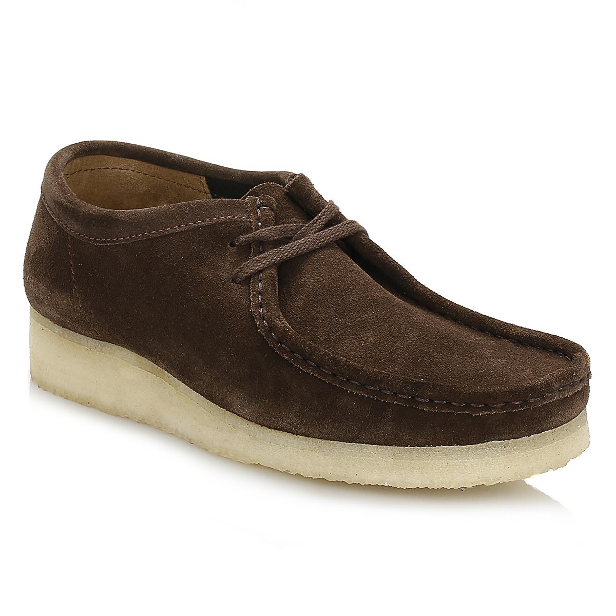 Clarks Originals Mens Dark Brown Wallabee Suede Shoes for Men - Lyst