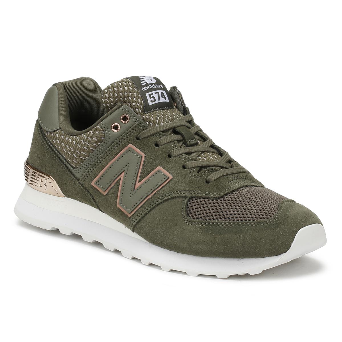 New Balance Suede Womens Military Green 