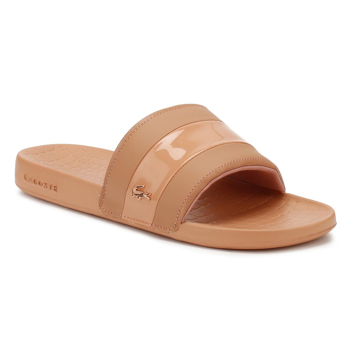 lacoste slides womens pink