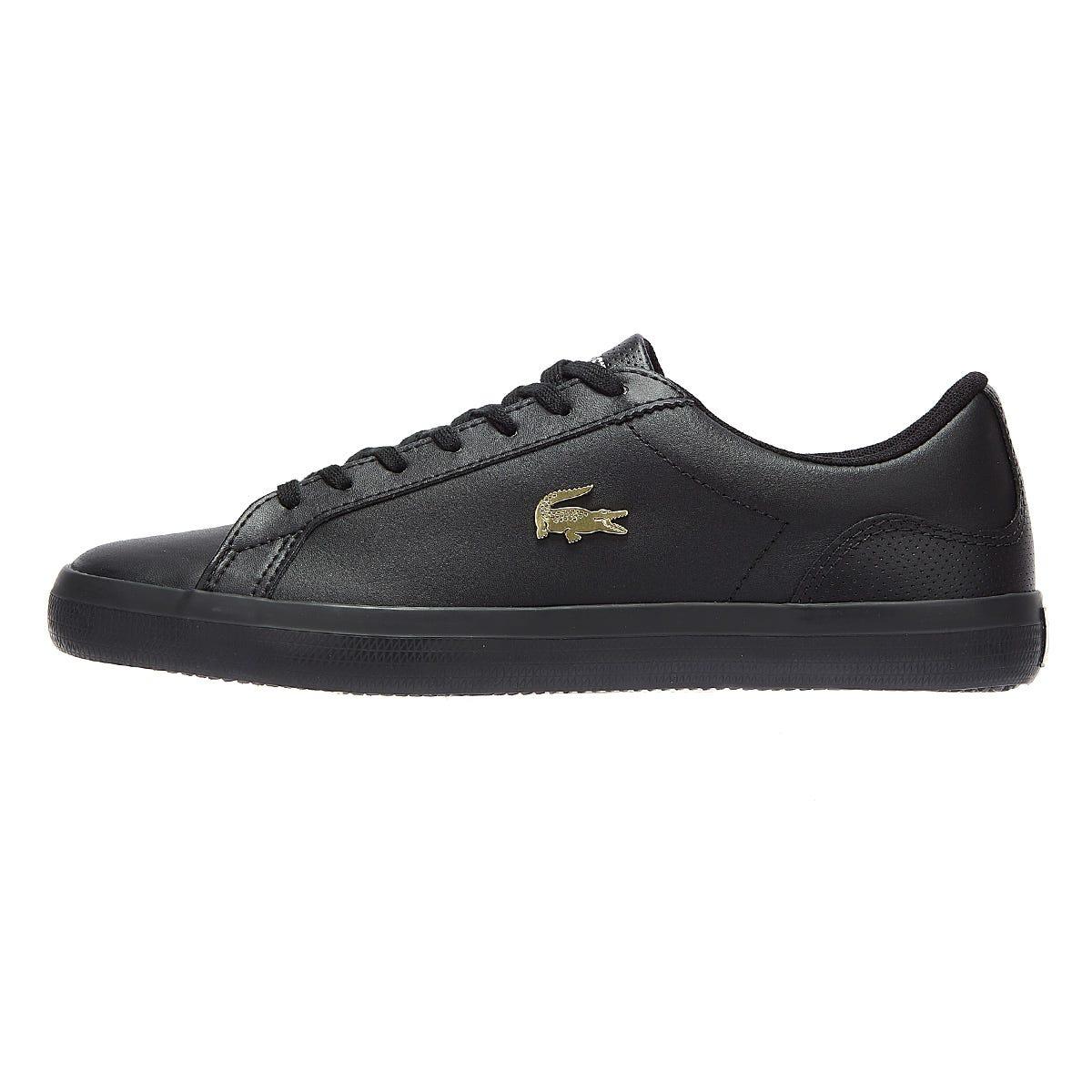 lacoste black trainers