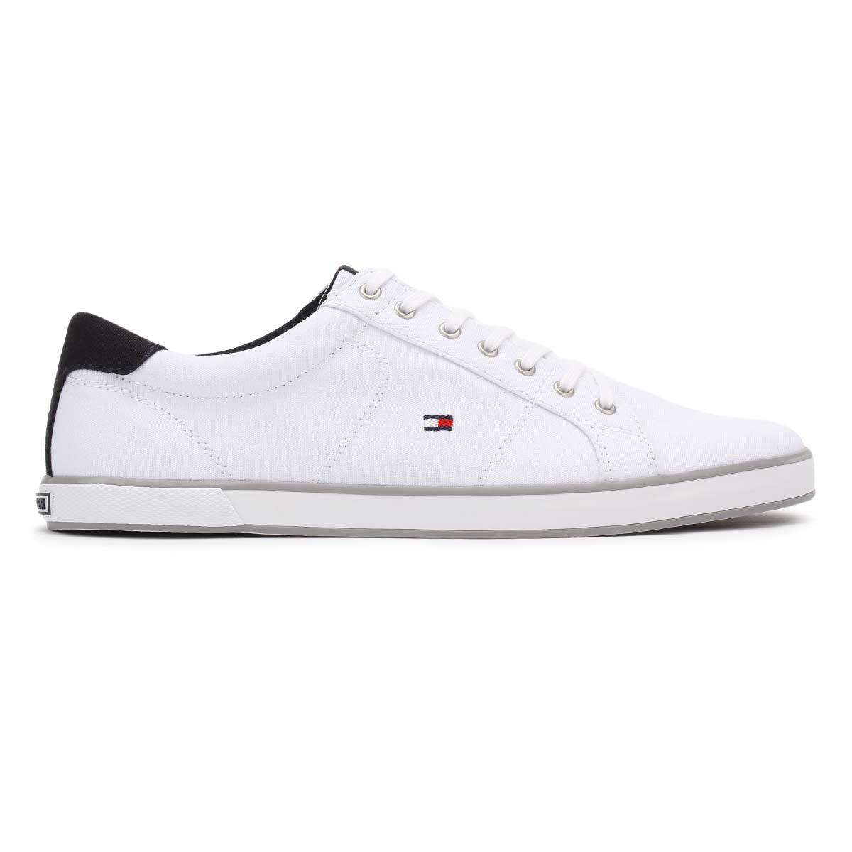 Tommy Hilfiger White Harlow Canvas Sneakers in White for Men - Lyst