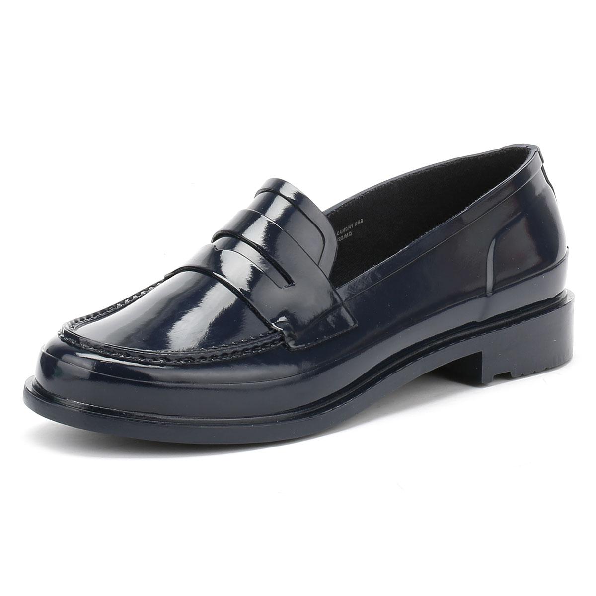 navy penny loafers womens