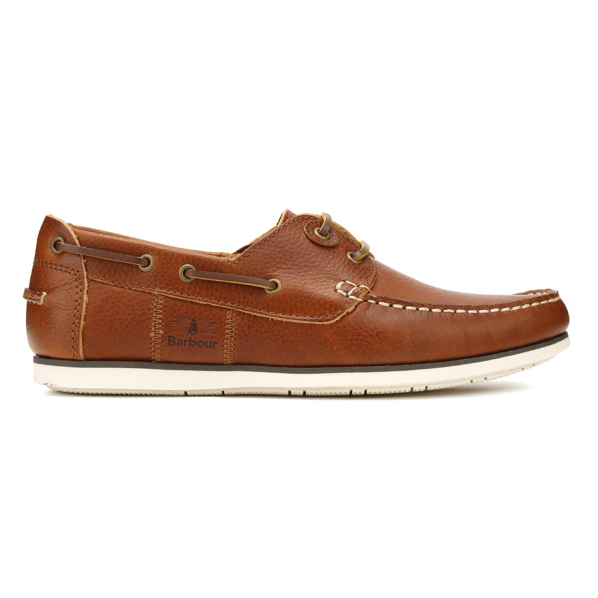 barbour capstan boat shoes cognac