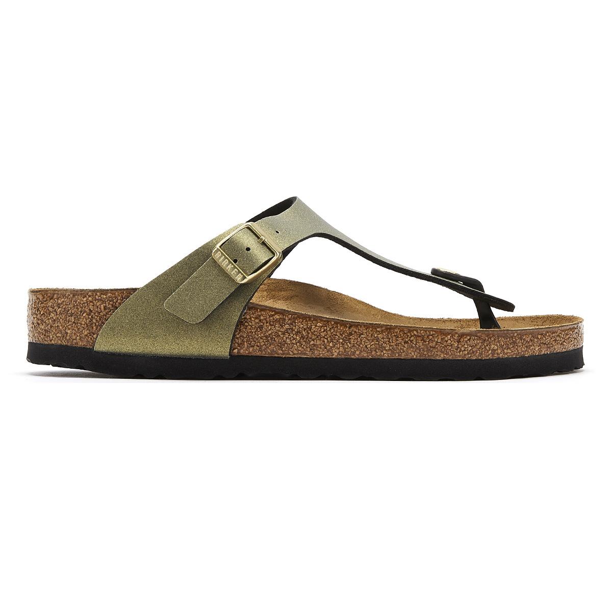 birkenstock icy metallic stone gold