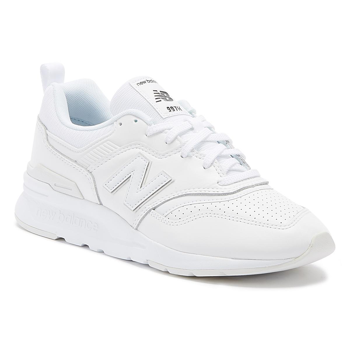 New Balance 997 Mens White Mono Leather Trainers for Men - Lyst