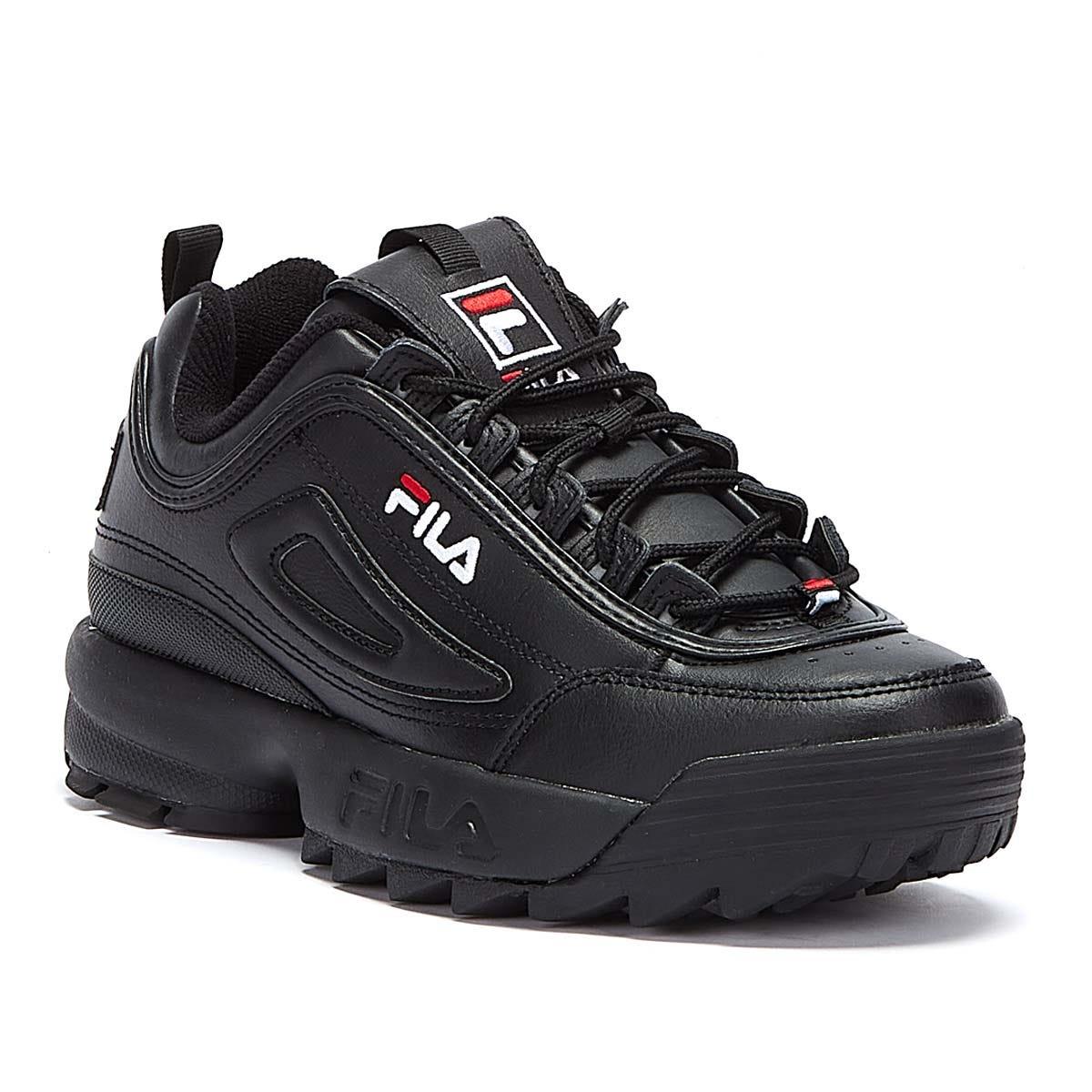 fila womens black trainers