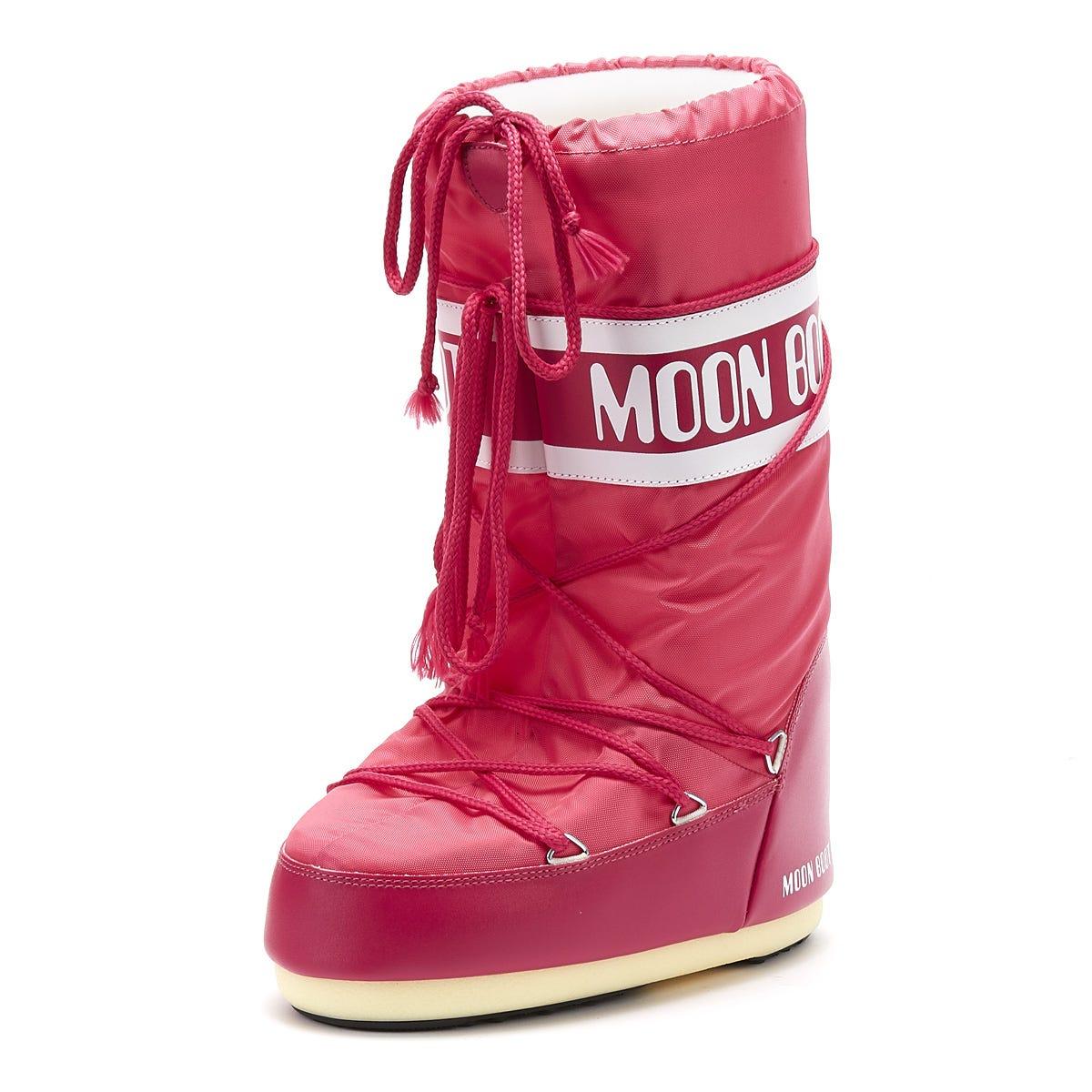 Moon Boot Synthetic Classic Icon Bougainvillea Nylon Boots in Pink - Lyst