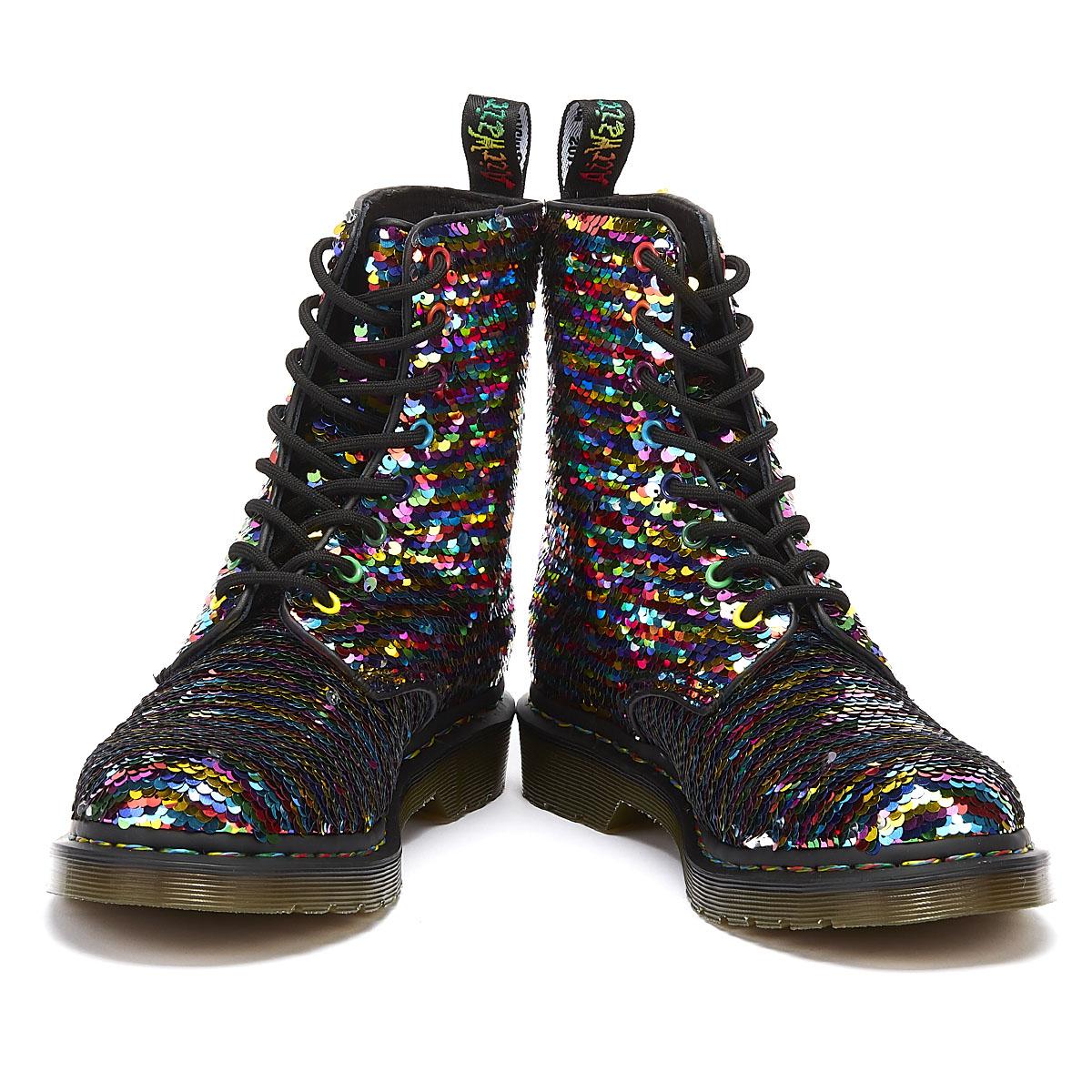 Dr. Martens Leather Dr. Martens 1460 Pascal Sequin Womens Multi / Silver Boots - Lyst