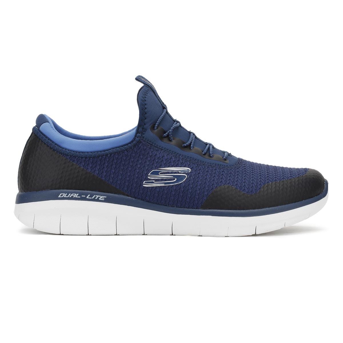Lyst - Skechers Womens Navy / Blue Synergy 2.0 Mirror Image Trainers in Blue