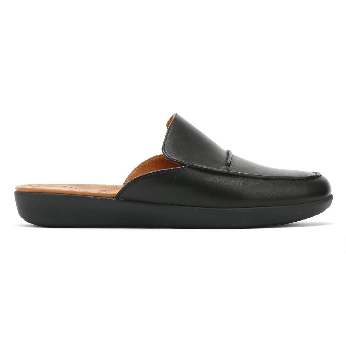 Fitflop Serene Leather Mules in Black 