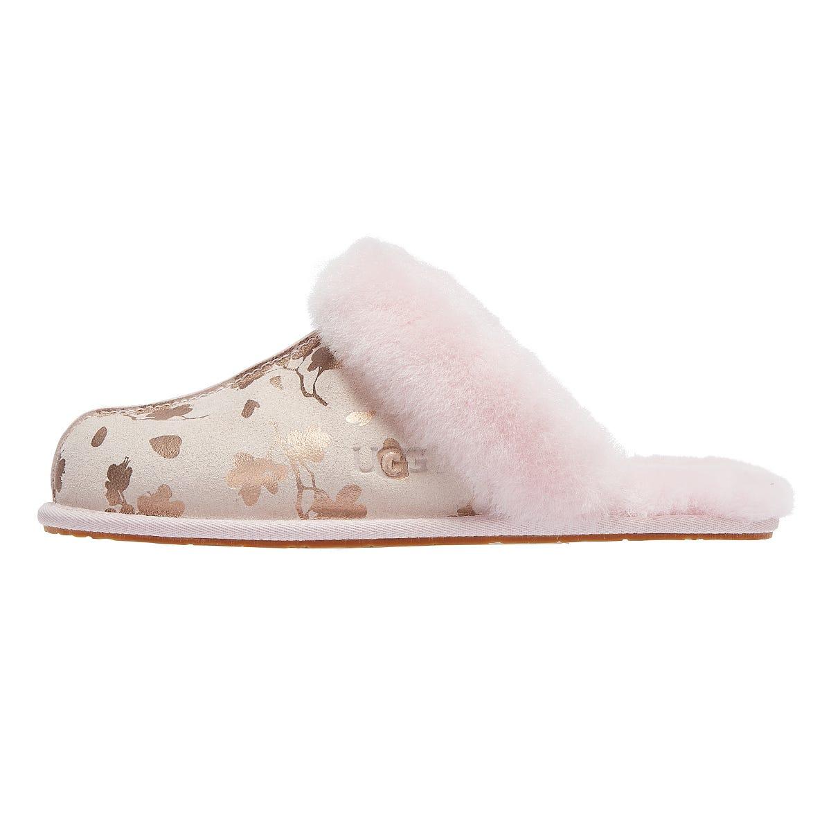 UGG Suede Scuffette Ii Floral Foil Seashell Slippers in Pink - Lyst