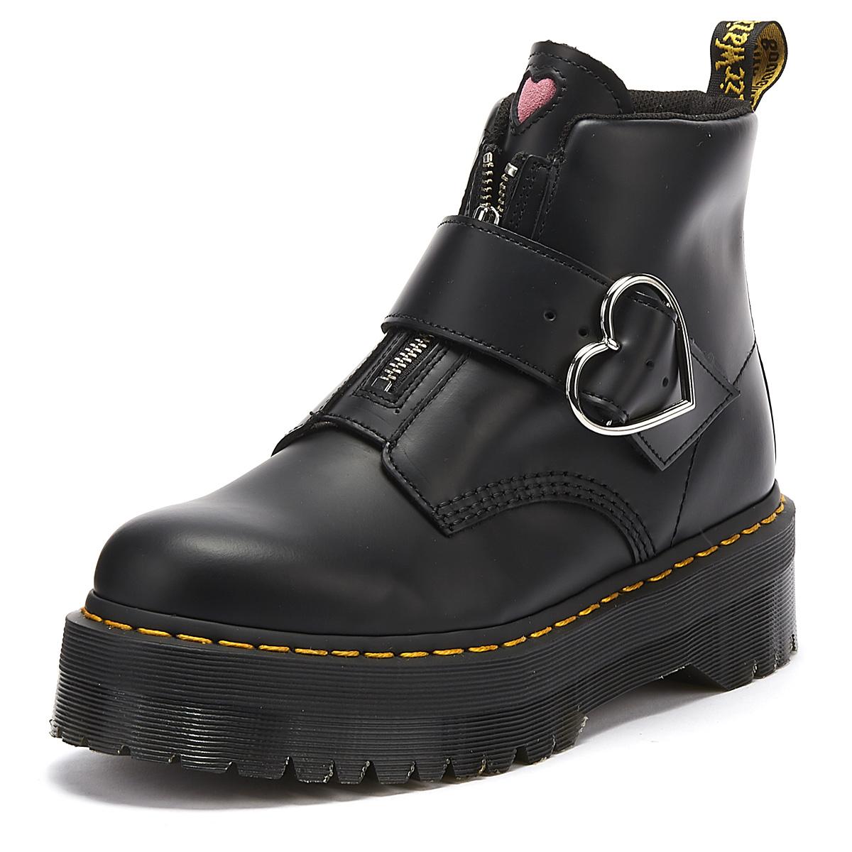 Dr. Martens Leather Dr. Martens X Lazy Oaf Buckle Womens Black Boots - Lyst