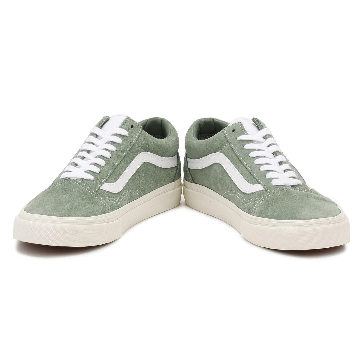 vans old skool white green