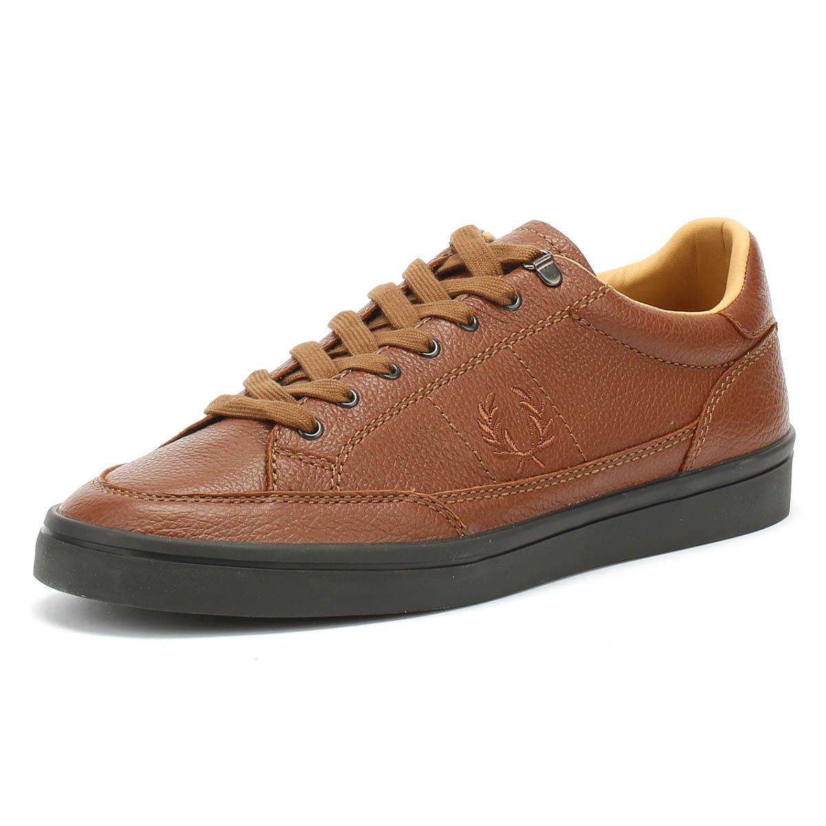 fred perry deuce leather trainers