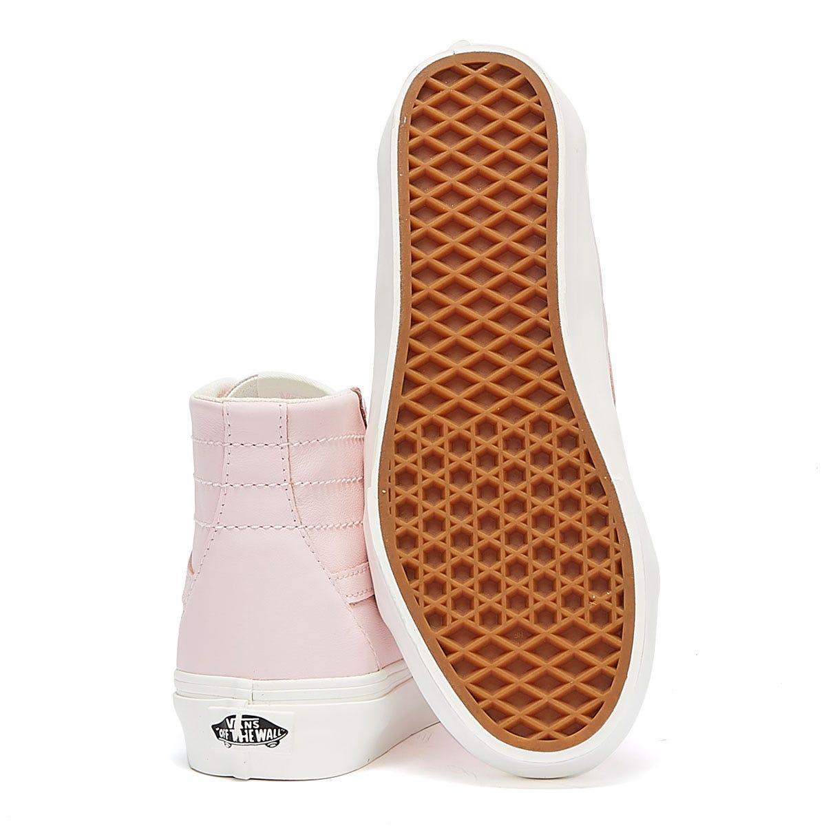 light pink leather vans